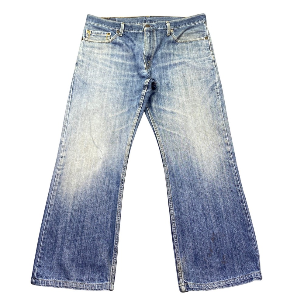 Levis 527 Slim Bootcut Jeans Mens Sz 36 Blue Denim Faded 527-0028 Western